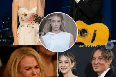 Keith Urban and his daughter Sunday Rose gave the Grand Ole Opry a moment so powerful, it didn’t just move the crowd—it stopped time. From the first strum of Keith’s guitar, the room fell into a hush, drawn in by the warmth only he can bring. But then Sunday stepped forward—just a kid, heart pounding, voice soft and shaky—and something magical happened. Her voice met his like morning light slipping through old trees: fragile, pure, unforgettable. In the front row, Nicole Kidman sat frozen, clutching her chest, tears streaming down her face. She wasn’t just watching a performance—she was watching her family bare their souls onstage. What started as a duet turned into something deeper: a moment of love passed down like a melody, simple yet sacred. This wasn’t just music. It was memory in the making—one the Opry, and everyone in it, will never forget…